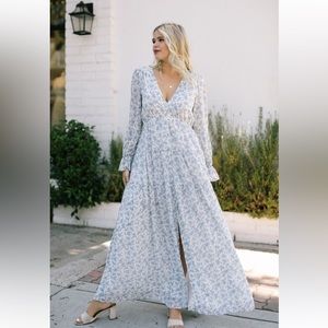 Morning Lavender Kelsey Long Sleeve Maxi Dress